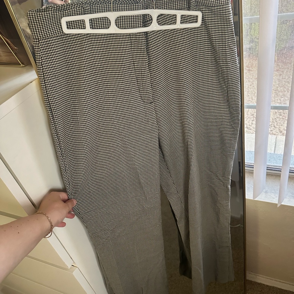 Zara Monochrome Houndstooth Trousers